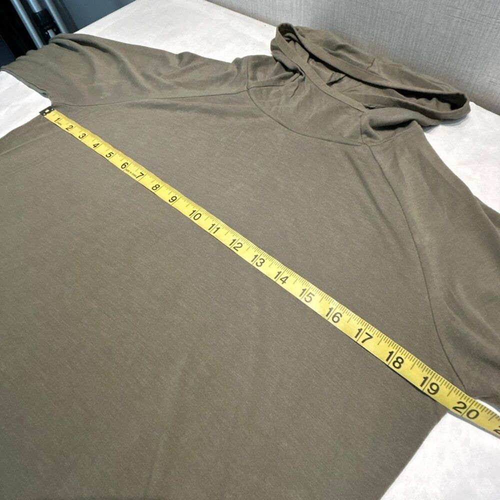 Free Fly Apparel Olive Green Long Sleeve Hooded Tee - Picture 8 of 9